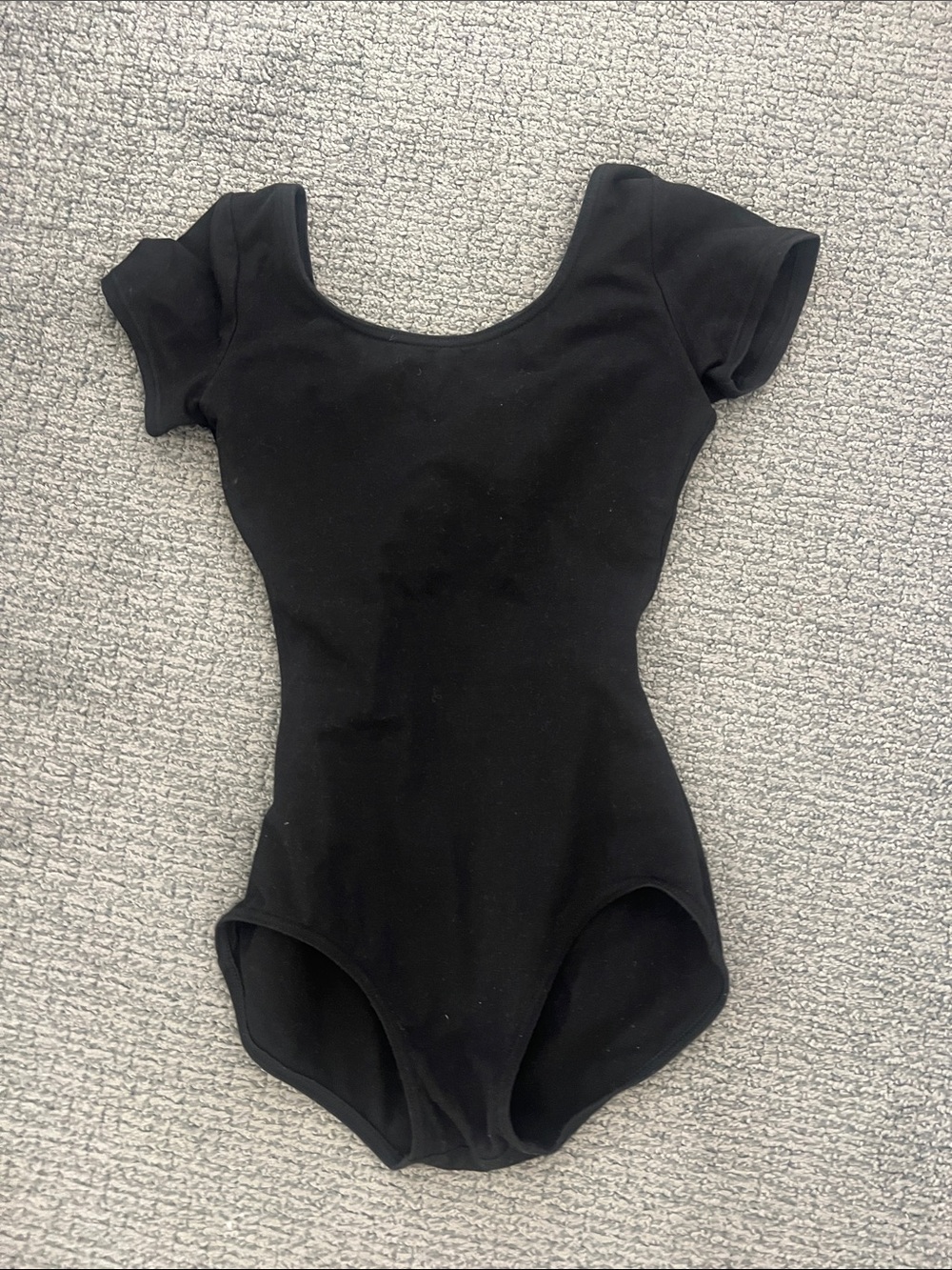 Capezio Black Short Sleeve Kids Dance Leotard XS